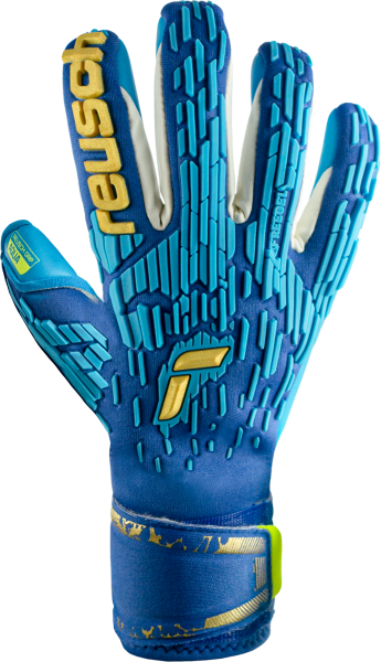 Reusch Attrakt Freegel Aqua Windproof 5370459 4433 blue gold front